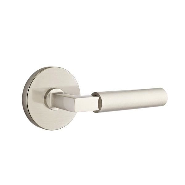 Emtek Hercules Lever Right Hand 2-3/8 in Backset Privacy w/Disk Rose for 1-1/4 in to 2 in Door 5209HECUS15RH - main